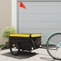 vidaXL Lastenanhänger für Fahrrad Schwarz und Gelb 45 kg Eisen