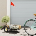 vidaXL Fahrradanhänger Cargo Schwarz 122x53x28 cm Eisen