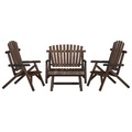 vidaXL 4-tlg. Garten-Lounge-Set Massivholz Fichte