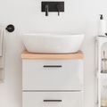 vidaXL Waschtischplatte Hellbraun 40x40x4 cm Massivholz Behandelt