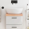 vidaXL Waschtischplatte Hellbraun 40x40x6 cm Massivholz Behandelt