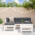 vidaXL 5-tlg. Garten-Lounge-Set Weiß Massivholz Kiefer