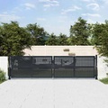 vidaXL Gartentor Anthrazit 400x125 cm Stahl