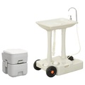 vidaXL, vidaXL Tragbare Campingtoilette mit Waschbecken