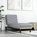 vidaXL Chaiselongue Hellgrau Stoff