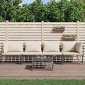 vidaXL 5-tlg. Garten-Lounge-Set mit Kissen Anthrazit Poly Rattan