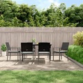 vidaXL Gartenstühle mit Kissen 6 Stk. Schwarz 54x62,5x89cm Poly Rattan