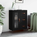 vidaXL Sideboard Schwarz 69,5x34x90 cm Holzwerkstoff