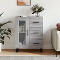 vidaXL Sideboard Grau Sonoma 69,5x34x90 cm Holzwerkstoff