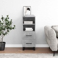 vidaXL Sideboard Betongrau 34,5x34x90 cm Holzwerkstoff