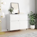 vidaXL Sideboards 2 Stk. Hochglanz-Weiß 40x35x70 cm Holzwerkstoff