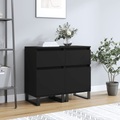 vidaXL Sideboards 2 Stk. Schwarz 40x35x70 cm Holzwerkstoff