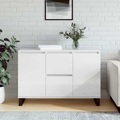 vidaXL Sideboard Hochglanz-Weiß 104x35x70 cm Holzwerkstoff