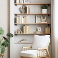 vidaXL Wandregal 80x20x1,5 cm Massivholz Buche