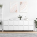 vidaXL Sideboards 3 Stk. Weiß Holzwerkstoff