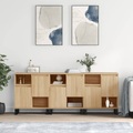 vidaXL Sideboards 3 Stk. Sonoma-Eiche Holzwerkstoff