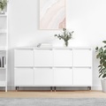 vidaXL Sideboards 2 Stk. Weiß Holzwerkstoff