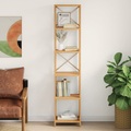 vidaXL Regal mit 6 Böden 40x30x181 cm Massivholz Eiche