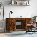 vidaXL Schreibtisch Räuchereiche 140x50x75 cm Holzwerkstoff