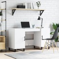 vidaXL, vidaXL Schreibtisch Hochglanz-Weiß 140x50x75 cm Holzwerkstoff