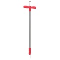 vidaXL, vidaXL Unkrautstecher Rot und Grau 93,5 cm Pulverbeschichteter Stahl