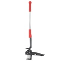 vidaXL, vidaXL Unkrautstecher Rot und Silbern 99,5 cm Eloxiertes Aluminium
