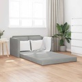vidaXL Bodensofa mit Schlaffunktion Hellgrau 122x204x55 cm Samt