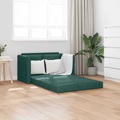 vidaXL Bodensofa mit Schlaffunktion Dunkelgrün 112x174x55 cm Stoff