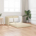 vidaXL Bodensofa mit Schlaffunktion Creme 112x174x55 cm Stoff