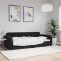 vidaXL Tagesbett Schwarz 90x200 cm Samt