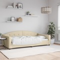 vidaXL Tagesbett Creme 100x200 cm Stoff