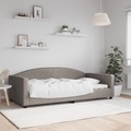 vidaXL Tagesbett Taupe 100x200 cm Stoff