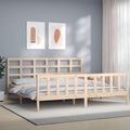 vidaXL Bettgestell mit Kopfteil 180x200 cm Massivholz