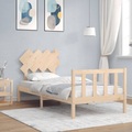vidaXL Massivholzbett mit Kopfteil 3FT Single