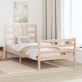 vidaXL Massivholzbett mit Kopfteil 100x200 cm