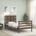 vidaXL Massivholzbett mit Kopfteil Honigbraun 90x200 cm