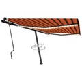 vidaXL Gelenkarmmarkise Einziehbar mit LED 400x300 cm Orange und Braun