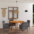 vidaXL 5-tlg. Garten-Essgruppe Anthrazit