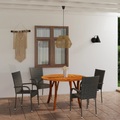 vidaXL 5-tlg. Garten-Essgruppe Grau
