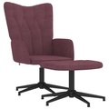 vidaXL Relaxsessel mit Hocker 62x67x97,5 cm Lila Stoff
