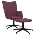 vidaXL, vidaXL Relaxsessel mit Hocker Lila Stoff