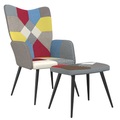 vidaXL, vidaXL Relaxsessel mit Hocker Patchwork Stoff
