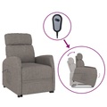 vidaXL Liegesessel mit Aufstehhilfe Taupe Stoff