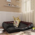 vidaXL Hundebett Schwarz/Braun 105x80x25 cm Kunstleder