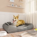 vidaXL Hundebett mit Kissen Grau 89x75x19 cm Oxford-Gewebe