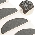 vidaXL Treppenmatten 15 Stk. Grau 65x21x4 cm