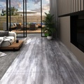 vidaXL PVC Laminat Dielen Selbstklebend 5,21m² 2mm Mattgrau Holzoptik