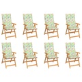 vidaXL Garten-Liegestühle mit Kissen 8 Stk. Massivholz Teak