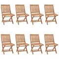 vidaXL Klappbare Gartenstühle 8 Stk. Massivholz Teak