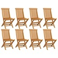 vidaXL Klappbare Gartenstühle 8 Stk. Massivholz Teak